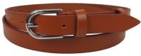 Жіночий ремінь шкіряний Skipper, Україна, карамельний 2 см