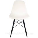 Дизайнерский стул Тауэр вуд белый с ножками черное дерево