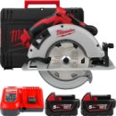 Пила дискова ручна аккумуляторна MILWAUKEE, M18 BLCS66-502X, діаметр 165мм (зарядний пристрій M12-18 FC, 2 акумулятори M18 B5 5А