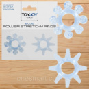 Набір з 2 эрекционных кільця блакитного кольору «Power Stretchy Rings 2 pcs» від Joy Toy