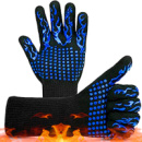 Перчатки термостойкие огнеупорные HFG-800-Blue Torch, до 800°C, Black/Blue