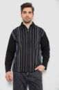 Кофта чоловіча на блискавці в смужку, колір чорний, 238R123