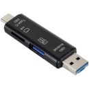Кардридер USB 3.0 3 in 1 Black (Код товара:23036)