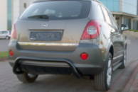 Задняя дуга AK007-1 Черная (нерж. сталь) для Opel Antara 2006-2017 гг