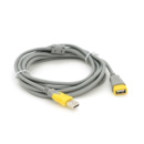 Удлинитель USB 2.0 V-Link AM/AF, 3.0m, 1 феррит, Grey/Yellow