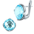 Серебряные серьги CatalogSilver с натуральным топазом 13.178ct (0461519)
