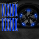 Світловідбивні смужки на диск авто сині
