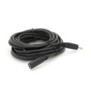 Удлинитель Audio DC3.5 папа-мама 5.0м, Premium GOLD Stereo Jack, (круглый) Black cable, Пакет Q200