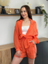 Костюм женский летний из жатого батиста Fashion 2610 20577 оранжевый