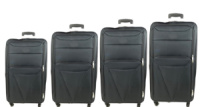 Комплект чемоданов 4 в 1 тканевый на 4 колесах TGS Черный