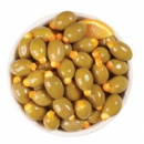Зелені оливки фаршировані апельсином «Green Olives S.Mamouth 101-110 stuffed with Orange»