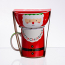 Набор фарфоровая чашка с пиалой Merry Christmas 350 (мл) CR-1-48