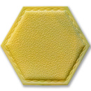 Декоративный самоклеящийся шестиугольник под кожу темно желтый 200x230мм (1101) SW-00000741