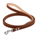 Повідець «CoLLaR» одинарний з прошивкою (ширина 12мм, довжина 122см) коричневий