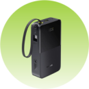 Повербанк Baseus Bipow 2 Pro 20000 mAh 22.5W з цифровим дисплеєм, вбудованим кабелем USB-C, чорний