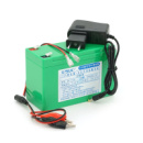 Аккумуляторная батарея литиевая QiSuo 12V 12A с элементами Li-ion 18650  (150X64,5X97,7) + зарядное устройство 12,6V/1A + крокодиллы