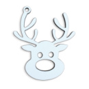 Игрушка на елку Mazhura Голова оленя MZ-708535 11,5х10 см белая