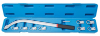 Ключ накидной удлиненный изогнутый со сменными насадками (12,13, 14, 15, 16, 17, 18, 19мм) 10 предметов, в кейсе Forsage F-01B0222
