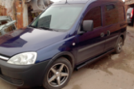 Боковые трубы Black (2 шт., нержавейка) для Opel Combo 2002-2012 гг