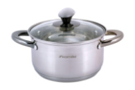 Набор посуды нержавеющий Kamille - 1 x 1,5 x 2 л (3 шт.) 1 шт.