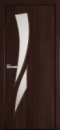 Міжкімнатні двері «Камея» G 900, колір каштан з малюнком Р3 , ліві