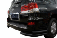 Задние Двойные Углы Black (Нержавейка) для Lexus LX570/450d 2008-2022 гг