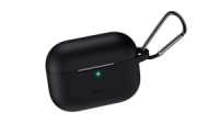 Чехол для Airpods 3  и Airpods 3 Pro черный с карабном