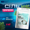 Морская соль для ванн и SPA BishEffect 5 кг, глубокое очищение, тонизирование кожи и гармония души (ST)