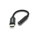 Переходник VEGGIEG TC-203 Type-C(M) => Jack 3.5mm(F), 5см, Black, Пакет