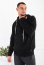 Чоловіче чорне худі на блискавці батал