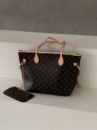 Сумка шоппер LV Louis Vuitton Neverfull ЛЮКС коричневий+беж.