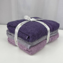 Набор махровых полотенец для лица Gulcan Турция 6403 50х90 см 3 шт фиолетовый