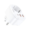 Сетевой фильтр HOCO NS3 на 1 розетка + 2 USB + USB-C, 20W, 220В, White