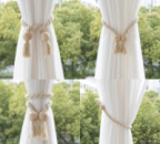 Бежеві затискачі для штор набір 2 шт.