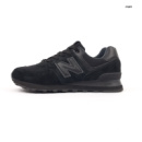 New Balance 574 чорні на чорній шкіряна N