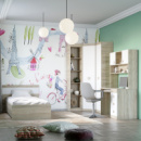 Спальня Детская Эверест Соната Комплект 11 (модульная - 6 элементов) дуб сонома + белый (DTM-2596)