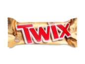 Батончик Twix з печивом та карамеллю у молочному шоколаді, 50г