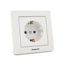 Розетка Panasonic Karre Plus 55 с заземлением, белая