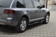 Боковые трубы Black (2 шт., нержавейка) для Volkswagen Touareg 2002-2010 гг