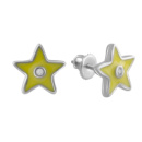 Серебряные серьги CatalogSilver с емаллю (2081005)