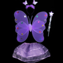 Карнавальный наряд крылья с юбкой Бабочка 9089 фиолетовый