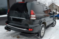 Задние Двойные Дуги AK003-2 Черные (2 шт., Нержавейка) для Toyota Land Cruiser Prado 120 2002-2009 гг