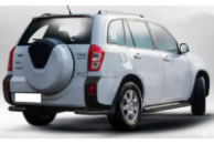 Задние уголки AK003 Черные (2 шт., нержавейка) для Chery Tiggo 3 2005- гг