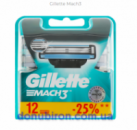 Змінні картриджі Gillette MACH-3 12шт.