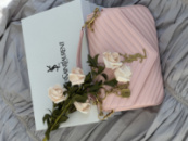 Сумка Saint Laurent College Medium In Quilted рожевий