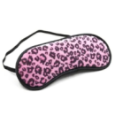 Маска на очі рожева з леопардовим принтом «Blindfold leopard satin» DS Fetish
