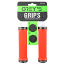 Грипси керма 130мм червоні гум. покриття/двосторонній замок для фікс. Greys Grips №GR17510 (2шт.)