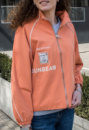 Жіноча помаранчева куртка на блискавці