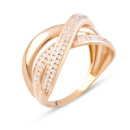 Золотое кольцо CatalogSilver с фианитами 0.45ct (2074151) 19 размер