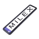 Рамка номера (1шт) нержавіюча сталь - чорна матова «Milex» RT-25351 Якість метал (40шт/ящ)